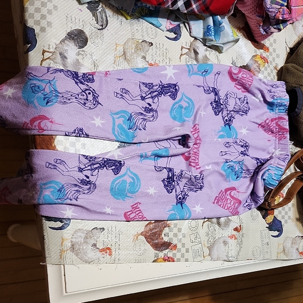 Purple Pajama Set with Horse Print